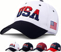 American Flag Patriotic Baseball Cap | Embroidered USA Flag 100% Cotton Adjustable Hat for Men & Women