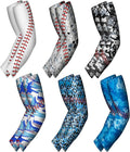 6 Pairs Baseball Arm Sleeve Youth Sports Elbow Compression Baseball Arm Sleeve Sun Protection Anti Slip
