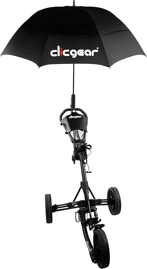 Clicgear Double-Canopy 68” Wind Resistant Umbrella for Sun and Rain