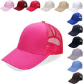 Criss Cross Hat Washed Distressed Baseball Cap Ponytail Hat High Messy Bun Ponycap for Women