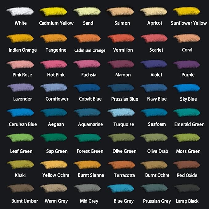 Mont Marte Soft Pastels in Tin Box Signature 48pc, 48 Assorted Colors, Vibrant - Image 2