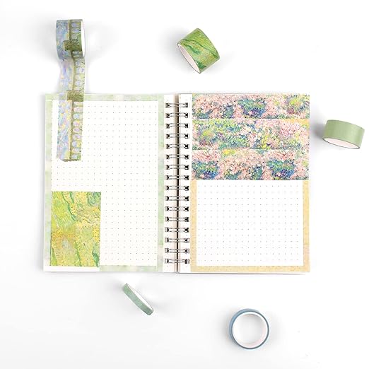 Dizdkizd Floral Green Washi Tape Set, 20 Rolls Cute Seasonal Masking Tape - Image 6