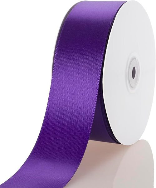 1-1/2 Inch Purple Ribbon, 50 Yards Craft Polyester Satin Ribbon Perfect by Unknown