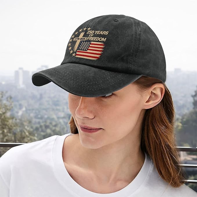 US 250 Years Freedoms 1776-2026 250th Birthday Embroidered Hats Garde Cap for Him