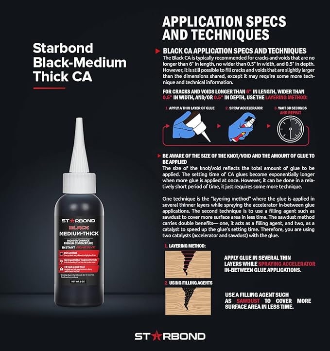 Premium Grade Cyanoacrylate Super Glue by STARBOND - 16 OZ Complete Refill KIT - Image 6