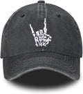 Embroidered Baseball Cap for Women Men Vintage Adjustable Washed Distressed Denim Baseball Hat