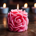 mdgfge Rose Pillar Candle Silicone Mold, Valentine's Day Handmade 3D Rose by mdgfge