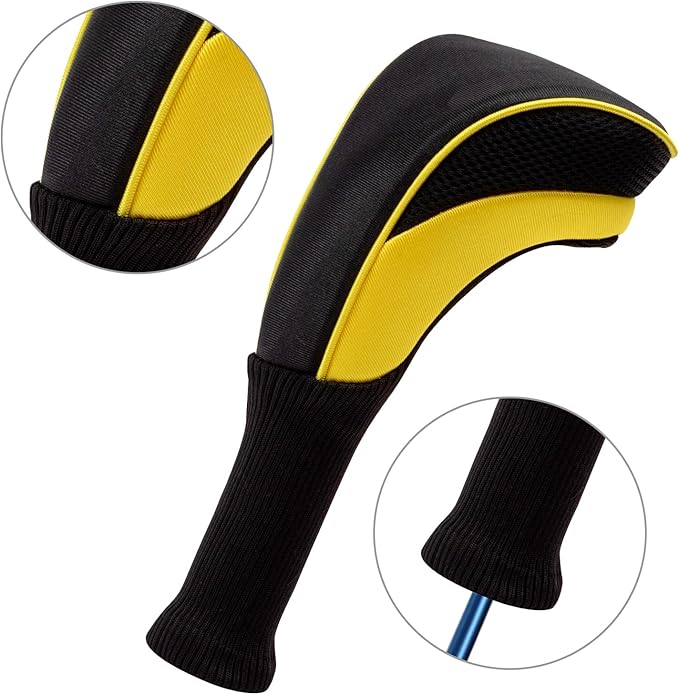 Wood Headcover Golf Club Covers Driver Headcovers Nylon Head Covers Designed to Fit All Woods - 3/4/5/6 Pack/Set Golf Accessories Suitable for Men and Women