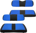XUANYUDG0769 Golf Cart Front and Rear Seat Covers for EZGO TXT/RXV Club Car DS/Precedent Yamaha G29, Vinyl Leather Made/Adjustable Straps and Retractable Buckle/No Stapler Required,4PCS