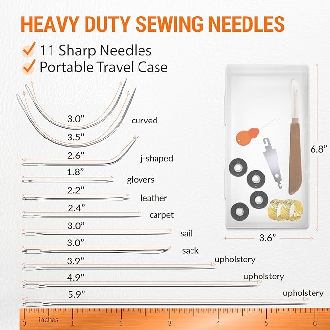 VONEEDL Heavy Duty Sewing Needles & Waxed Thread - Image 4