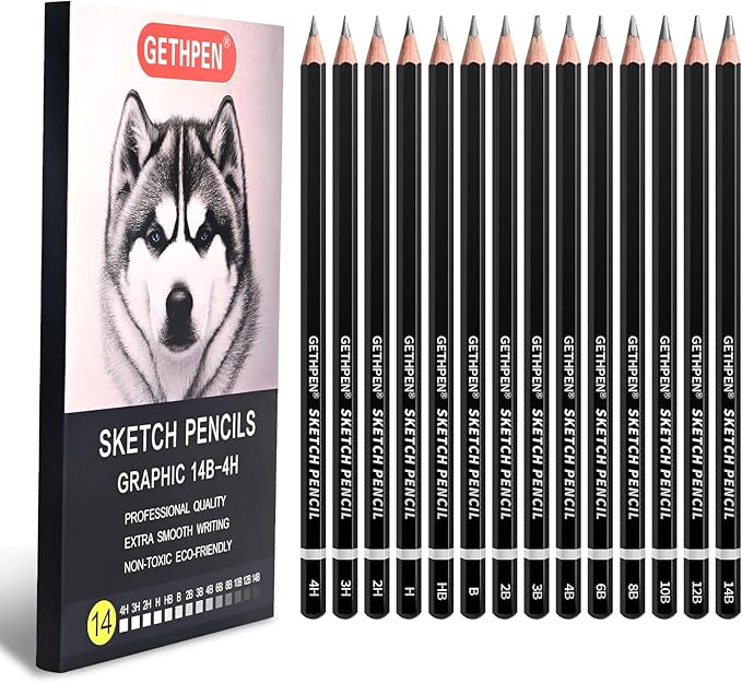 Professional Drawing Sketching Pencil Set by GETHPEN