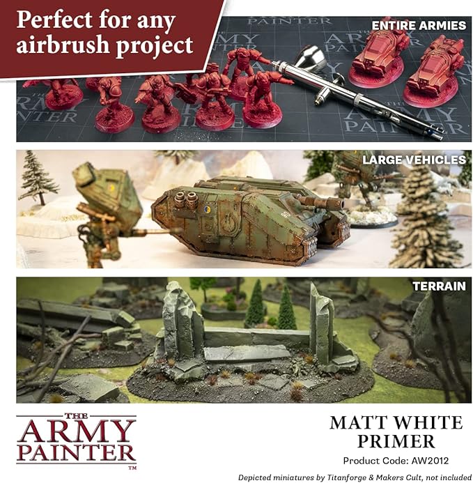 The Army Painter Airbrush Primer White, 100ml Dropper Bottle Acrylic Paint - Image 6