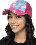Funky Junque Trucker Hat for Women – Distressed Low Profile Western Camo Baseball Cap with Mesh, Trendy and Adjustable Fit