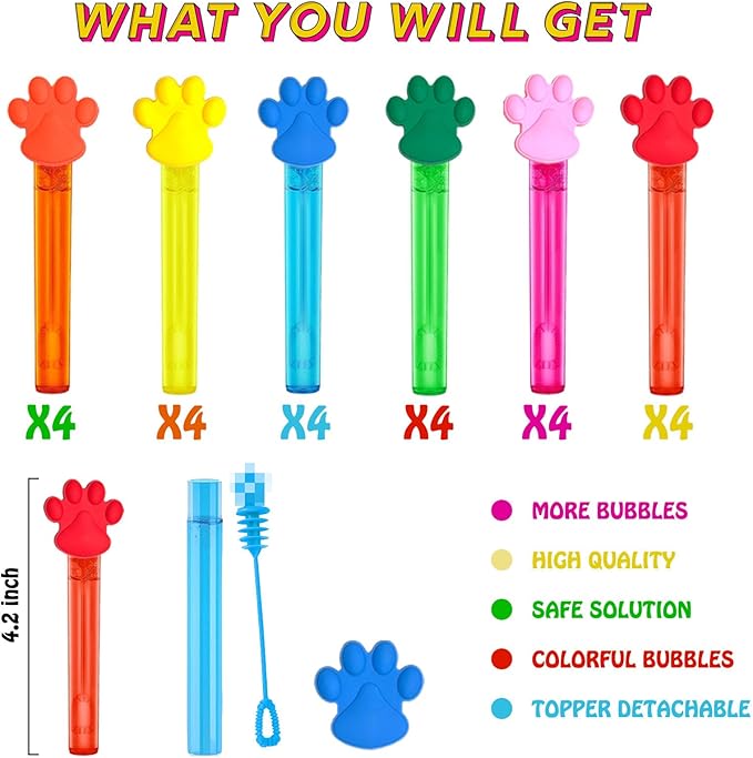Paw Party Favors, Cute Bubble Wand - Image 3