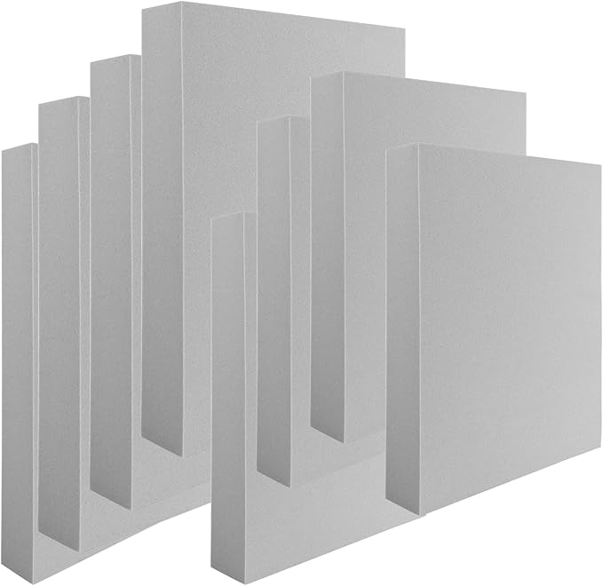BAOFALI 8 Pcs Stamping Foam Grey Moldable Foam Stamps Plastic Dry Foam Stamp by BAOFALI