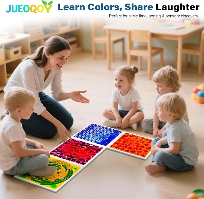Liquid Sensory Floor Tiles for Kids Ages 3+, Interactive Color-Flow, Classroom - Image 5