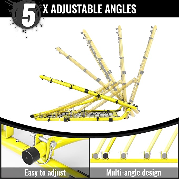 Storgem Baseball Softball Rebounder Net, Pitch Back Rebound Net,Soccer Rebound Net, Fielding Rebounder,Double Sided Adjustable Multi-Sports Pitching Rebound Net for Throwing Practice