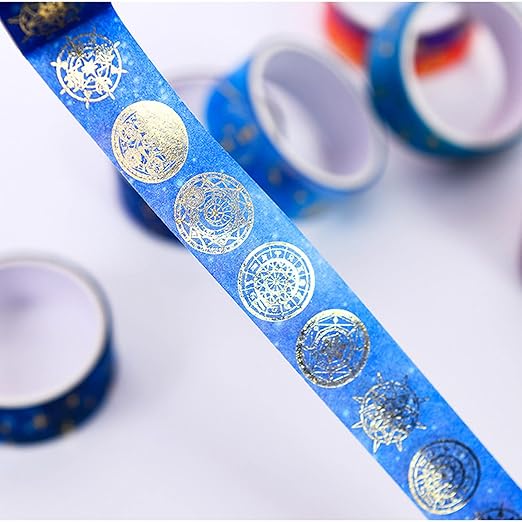 12 Rolls Galaxy Washi Tape Set, Bullet Journal, DIY Crafts, Gift Wrapping - Image 5