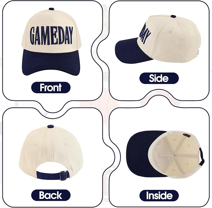 Game Day Hat for Women Men, World Cup Hat Football Softball Basketball Caps