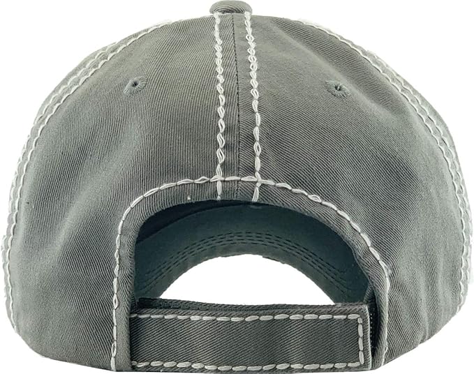 Funky Junque Distressed Vintage Baseball Cap - Embroidered Patch Women's Hat - Holiday, Lifestyle & Patriotic Designs