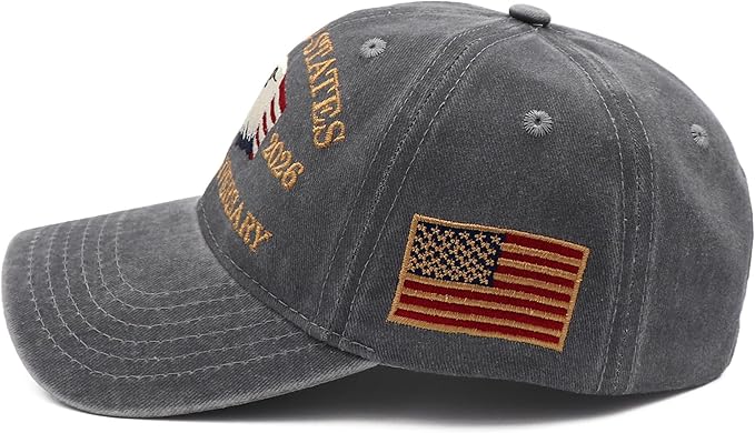 4th of July Hat 250 Anniversary USA Hat American Flag Trucker hat for Women Men Fourth of July Patriotic Eagles Hat