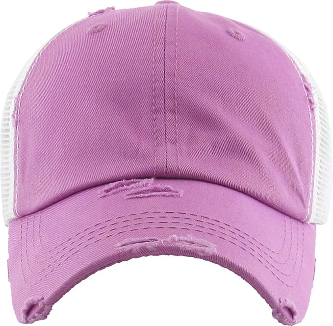 Classic Plain Ponytail Messy High Bun Headwear Adjustable Cotton Trucker Mesh Glitter Hat Baseball Cap