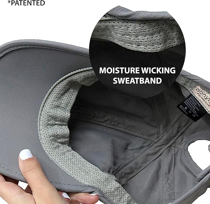 Ponyflo Women’s Ponytail Baseball Cap, Patented Active Feather-Light Hat with Open Back
