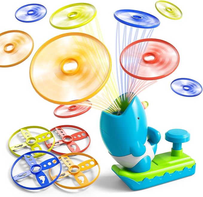 15 PCS Flying Disc Launcher Outdoor Indoor Game Toys Gifts by Unknown