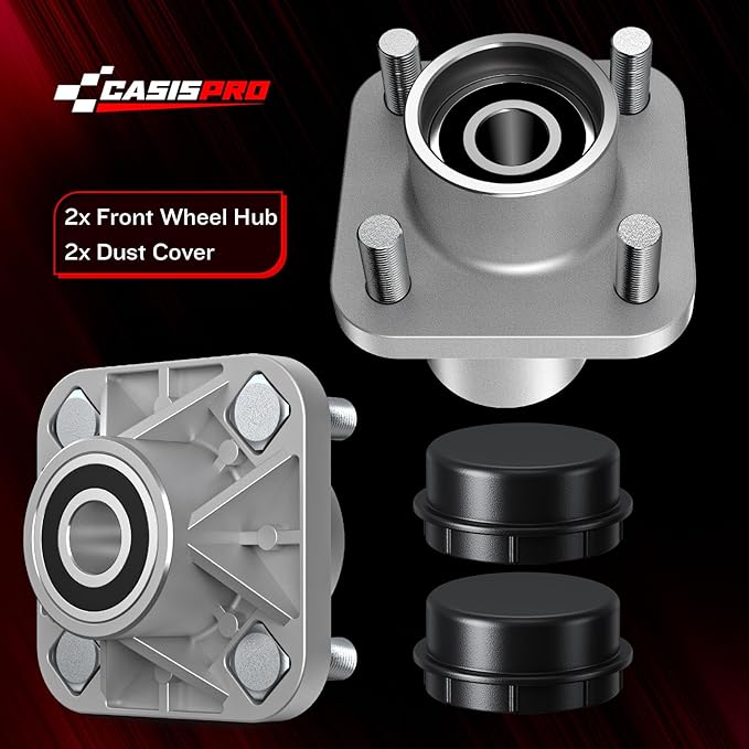 Golf Cart Front Wheel Hub Assembly for Club Car DS & Precedent 2003-Up, Club Car Front Wheel Bearing Hubs with Dust Cover, OEM# 102357701, 2PCS