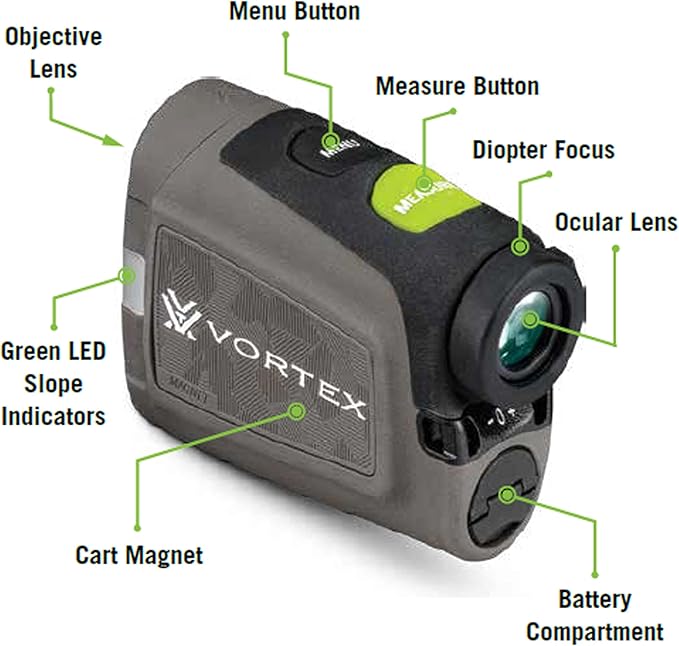 Vortex Optics Blade Series Golf Laser Rangefinders - Tournament Legal, PinSpotter Mode, Slope Mode (Select Model), Cart Magnet, Waterproof, Shockproof - Unlimited, Unconditional Warranty