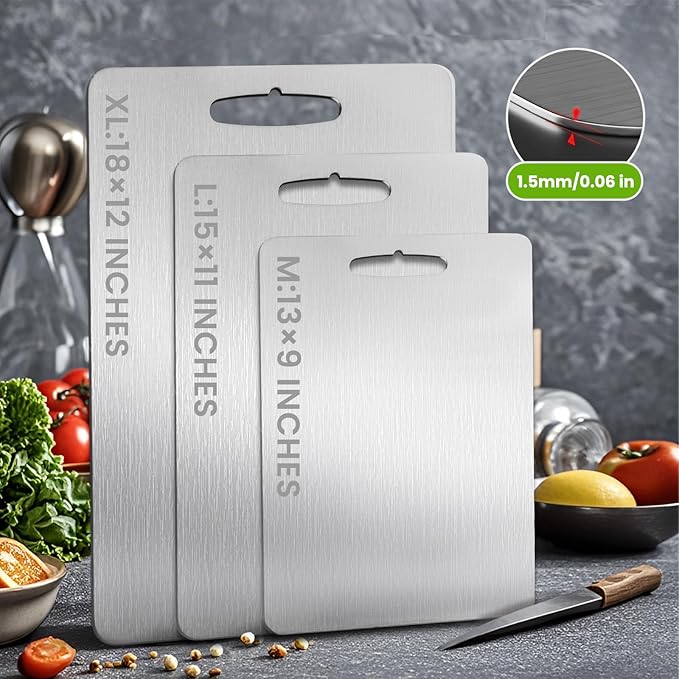 2 Pack Titanium Cutting Board, 2025 New Upgrade 100% Pure Titanium Cutting - Image 6