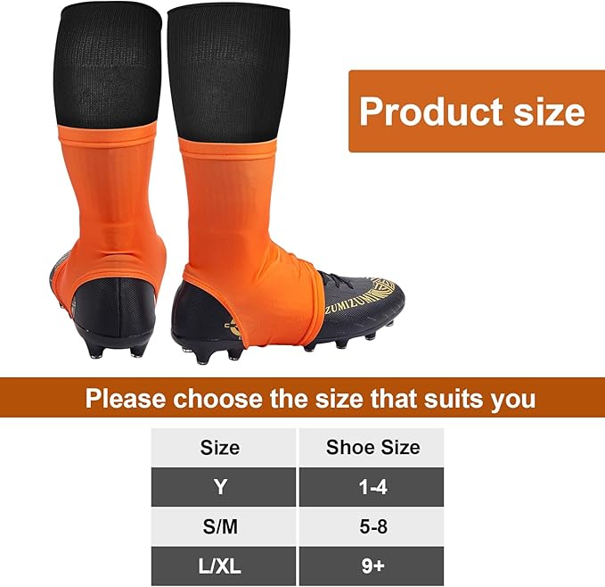 TUYUU Spats Football Cleat Covers,Youth Cleat Covers Football Keeps Dirt/Turf Debri Out,Bike Cleat Covers,Cleat Sleeves for Football Soccer Lacrosse Kids Teenagers Youths Adults.Cleat Cover