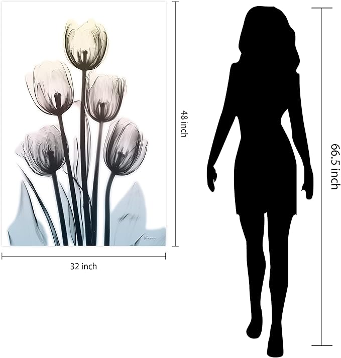 Empire Art Direct 48"x32" Frameless Tempered Glass Wall Art, Springing Tulips - Image 9