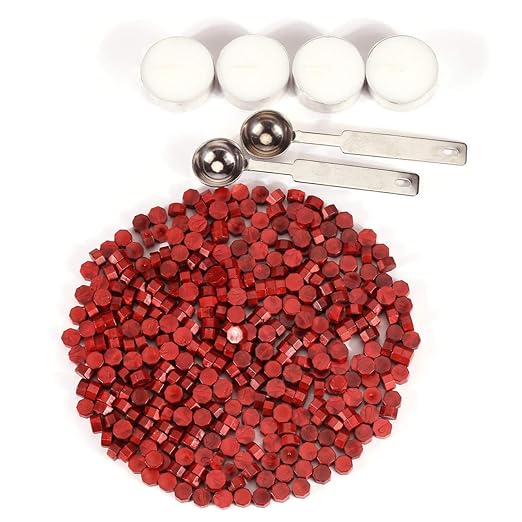 Yoption 360 Pcs Antique Wine Red Sealing Wax Beads Set - Image 3