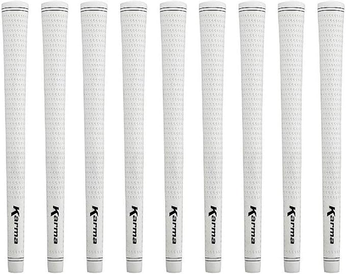 Karma Velour Golf Grips for Men, Women, Juniors | Undersize, Standard, Midsize, Oversize, & Jumbo | 6 Colors | Choose Single, 9, 13 Pack or Golf Club Grip Kit