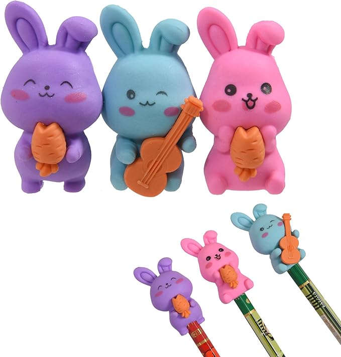 HILAZA 18Pcs Pencil Top Erasers by HILAZA