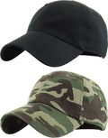 KBETHOS Classic Unisex Cotton Adjustable Low Crown Baseball Cap – Plain Dad Hat