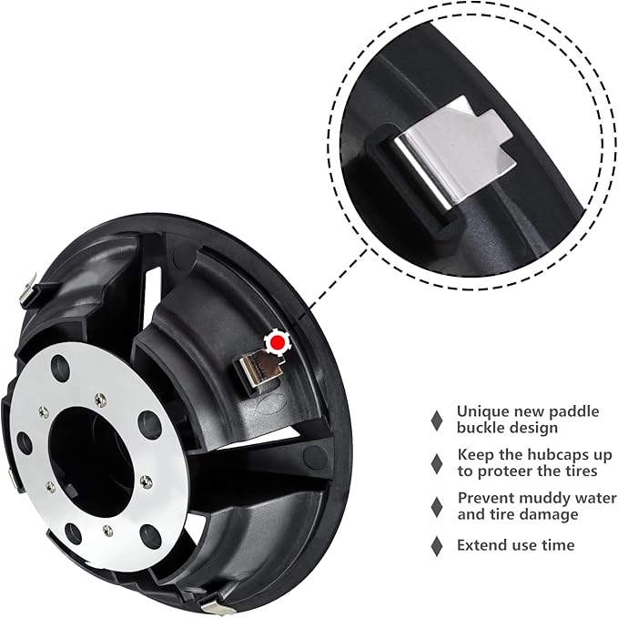 Golf Cart Wheel Covers Hub Caps for EZGO, Club Car, Yamaha Most Golf Carts- 8 Inch Set of 4, Golf Cart Hub Cap