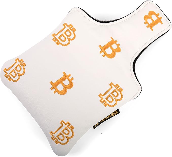 Bitcoin Golf Putter Cover for Blade and Mallet Putters - Golf Headcovers for Club Protection - HODL 21 Golf Accessories