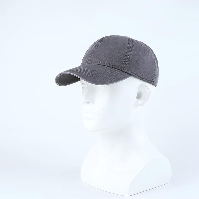 LANGZHEN Unisex Baseball Cap 100% Cotton Fits Men Women Washed Denim Adjustable Dad Hat