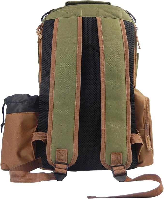Disc Golf Bag, Durable Disc Golf Backpack Holds 22+ Discs, Large Capacity with Multiple Storage Pockets