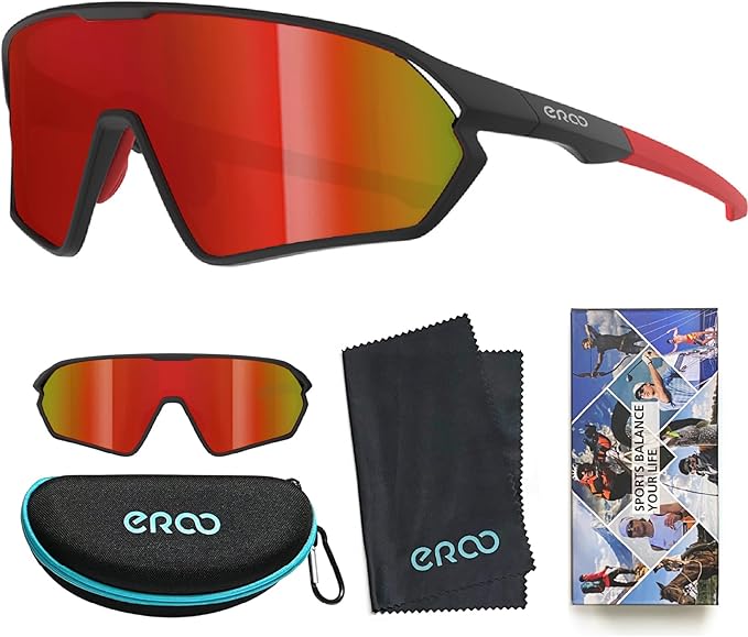 Youth Baseball Polarized Kids Sunglasses for Boys Girls Age 6-12 with Carrying Case Cycling Softball Padel Lightweight
