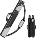 PEKREWS Pool Cue Case, Pool Stick Case 2x2 Holds 2 Sticks with 2 Accessory Zipper Pockets, Sturdy Polyester Pool Cue Carry Bag with Shoulder Strap Handle, Soft Billiard Cue Sling Bag for Men and Women