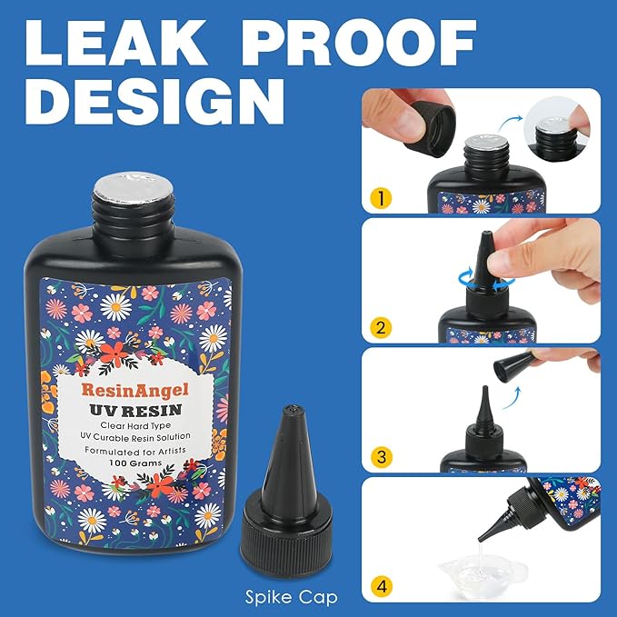 400g UV Resin kit, Crystal Clear Hard, Premixed UV Epoxica Resina Fast Curing - Image 5