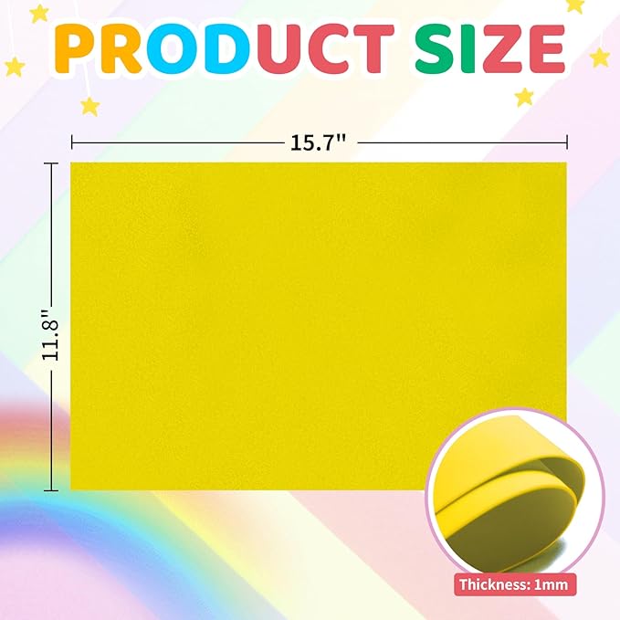 20 PCS EVA Foam Sheets DIY Handcraft Materials 1mm Thick 15.7 x 11.8 Inches - Image 2