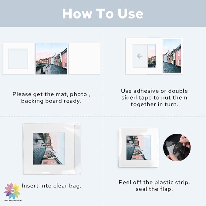 Mat Board Center, 12x12 for 8x8 White Mat Kit - Image 6