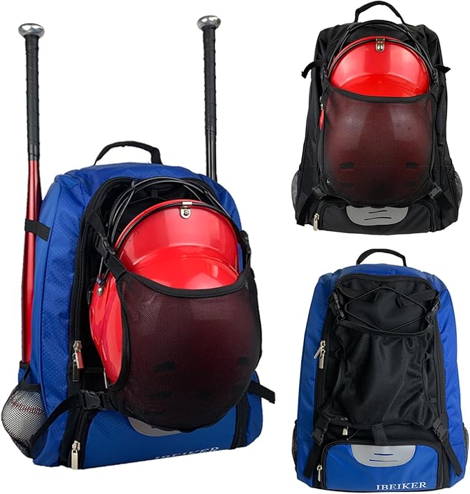 Baseball Backpack for Adult and Youth,Large Capacity Bat Bag,For all bats and equipment,T-Ball & Softball Equipment & Gear, Large Main Compartment for Helmet & accessories