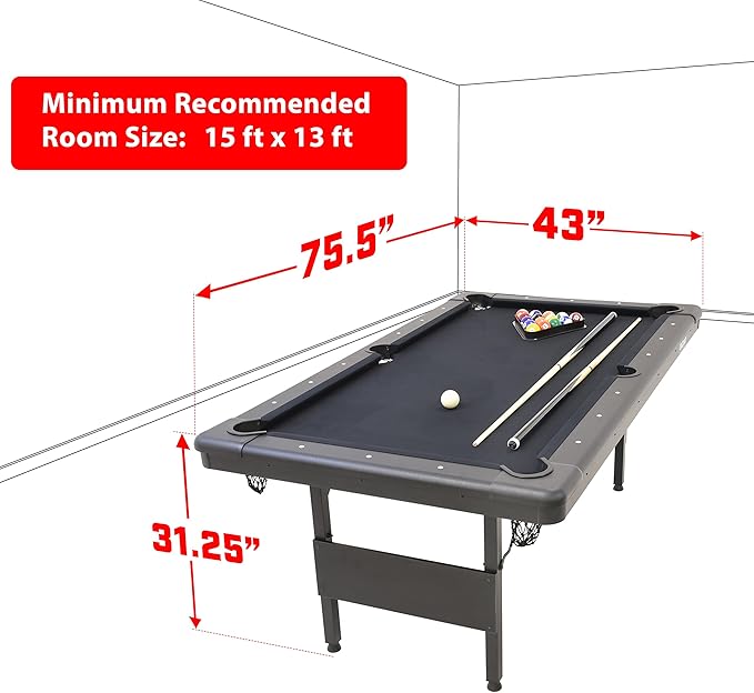 GoSports 6, or 8 ft Billiards Tables - Image 4