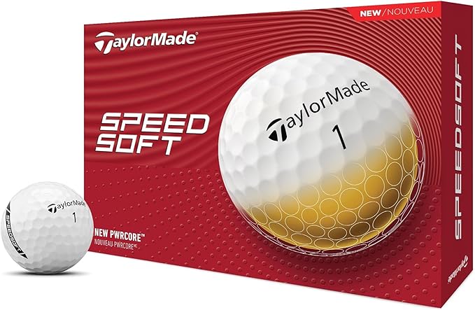 TaylorMade SpeedSoft Golf Balls, Maximum Distance with Ultra-Soft Feel, Perfect for Off The Tee and Around The Green
