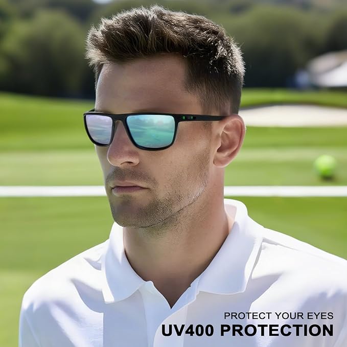 Golf Sunglasses, UV Polarized Sunglasses for Men and Women, Lightweight Sunglasses with UV Protection for Golfer, Golf Accessories